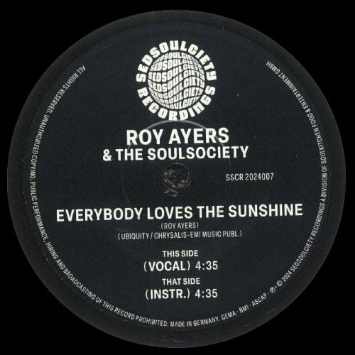 Roy Ayers - Everybody Loves The Sunshine - Sedsoulciety Recordings 7
